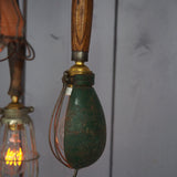 Set of 5 industrial portable work lights from the USA, used in New York cellars