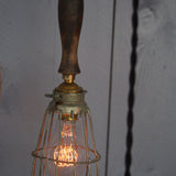 Set of 5 industrial portable work lights from the USA, used in New York cellars