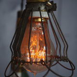 Set of 5 industrial portable work lights from the USA, used in New York cellars