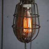 Set of 5 industrial portable work lights from the USA, used in New York cellars