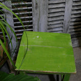 sellette, tabouret bois vert gazon