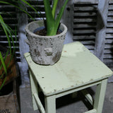 sellette, tabouret bois vert pale