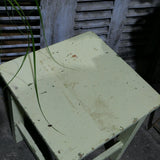 sellette, tabouret bois vert pale