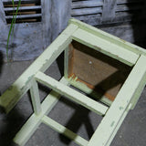 sellette, tabouret bois vert pale