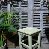 sellette, tabouret bois vert pale