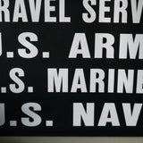 Great decor! Very large red kakemono, destination bus, USA line, San Francisco, 1960s/70s, in its original condition.