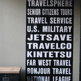 top deco !  tres grand kakemono rouge destination bus USA ligne San Francisco annees 60/70 dans son jus 3