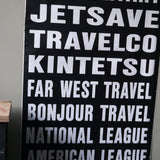 top deco !  tres grand kakemono rouge destination bus USA ligne San Francisco annees 60/70 dans son jus 3