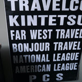 top deco !  tres grand kakemono rouge destination bus USA ligne San Francisco annees 60/70 dans son jus 3