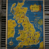 Ancienne grande affiche presentant les Iles Britaniques ref AF1