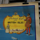 Ancienne grande affiche presentant les Iles Britaniques ref AF1