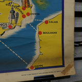 Ancienne grande affiche presentant les Iles Britaniques ref AF1