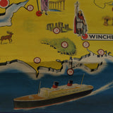 Ancienne grande affiche presentant les Iles Britaniques ref AF1