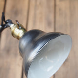 Rare Lampe O.C. White Industrielle fixation murale applique dans son jus