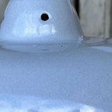 lampe abat jour emaillee industrielle bleu ciel