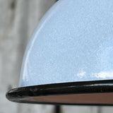 lampe abat jour emaillee industrielle bleu ciel