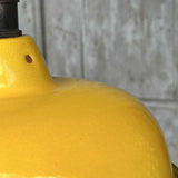 lampe abat jour emaillee industrielle  jaune