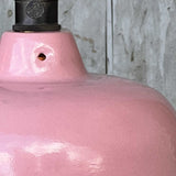 lampe abat jour emaillee industrielle rose