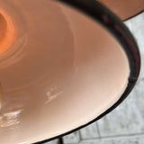 lampe abat jour emaillee industrielle rose