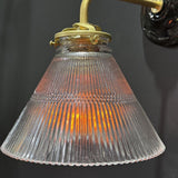 lampe applique col de cygne porcelaine abat jour ancien