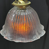 porcelain gooseneck wall lamp with antique lampshade 2