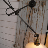 Rare OC White Industrial Wall-Mounted Sconce Lamp