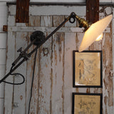 Rare OC White Industrial Wall-Mounted Sconce Lamp