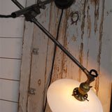 Rare OC White Industrial Wall-Mounted Sconce Lamp