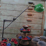 Rare Lampe OC White Industrielle fixation etau