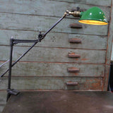 Rare Lampe OC White Industrielle fixation etau