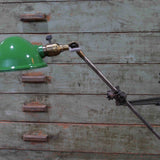 Rare Lampe OC White Industrielle fixation etau