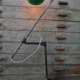 Rare Lampe OC White Industrielle fixation etau