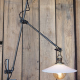 Rare OC White Industrial Wall-Mounted Sconce Lamp