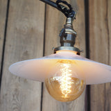 Rare OC White Industrial Wall-Mounted Sconce Lamp