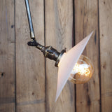 Rare OC White Industrial Wall-Mounted Sconce Lamp