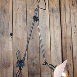 Rare OC White Industrial Wall-Mounted Sconce Lamp