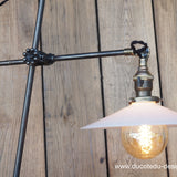 Rare OC White Industrial Wall-Mounted Sconce Lamp