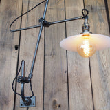 Rare OC White Industrial Wall-Mounted Sconce Lamp