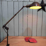 Rare Lampe OC White Industrielle fixation etau