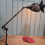 Rare Lampe OC White Industrielle fixation etau