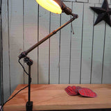 Rare Lampe OC White Industrielle fixation etau