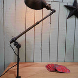 Rare Lampe OC White Industrielle fixation etau