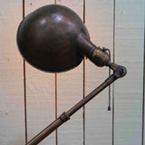 Rare Lampe OC White Industrielle fixation etau