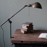 Rare Lampe bureau O.C. White Industrielle sur etau