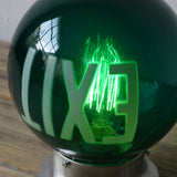 Exit Lampe USA boule verte socle metal
