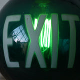 Exit Lampe USA boule verte socle metal