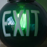 Exit Lampe USA boule verte socle metal