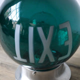 Exit Lampe USA boule verte socle metal