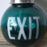 Exit Lampe USA boule verte socle metal