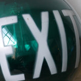 Exit Lampe USA boule verte socle metal